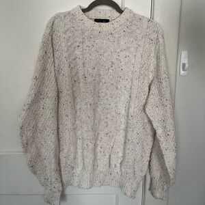 Cream Oversized Cableknit Sweater